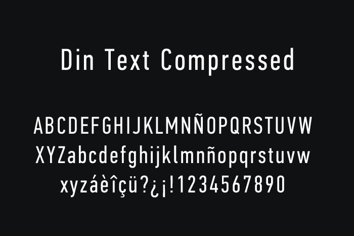 Din Text Compressed