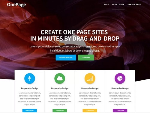 one page press theme